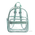 Wholesale Custom Colorful piping clear transparent bag safety stadium custom logo waterproof kids clear pvc backpack